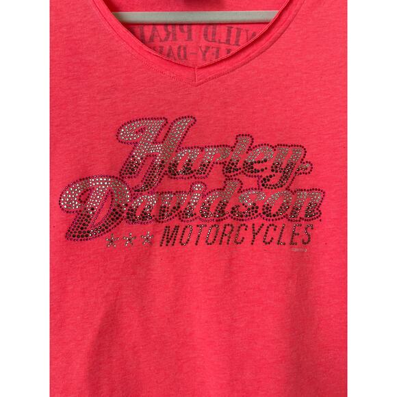 HARLEY DAVIDSON Wild Prairie Rhinestone Fitted T Shirt - Picture 2 of 4